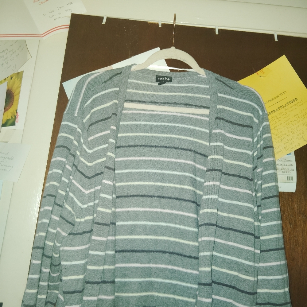 TORRID Pastel Striped Boyfriend Cardigan 3XL - Picture 6 of 9